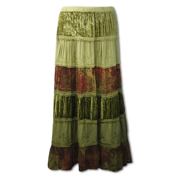 SV841 Olive - Ladies Skirts Viscose