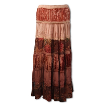 SV841 Rust - Ladies Skirts Viscose